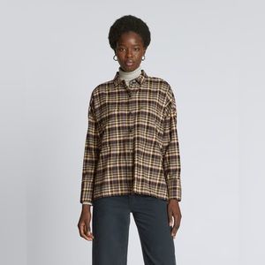 Everlane The Boxy Flannel Brown Neutral Small S
